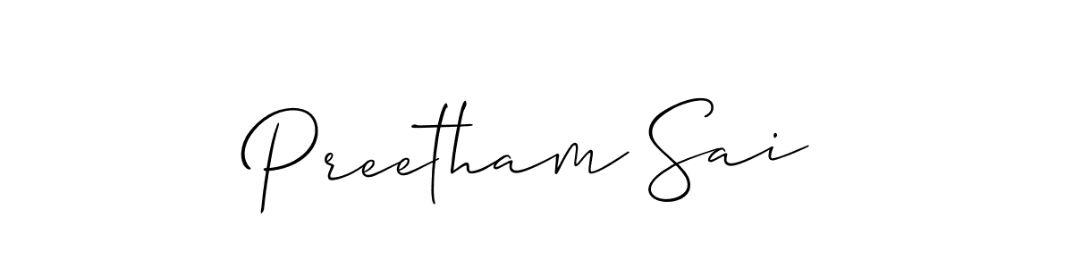 Preetham Sai stylish signature style. Best Handwritten Sign (Allison_Script) for my name. Handwritten Signature Collection Ideas for my name Preetham Sai. Preetham Sai signature style 2 images and pictures png