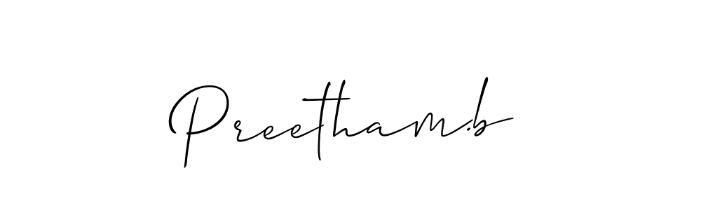 Make a short Preetham.b signature style. Manage your documents anywhere anytime using Allison_Script. Create and add eSignatures, submit forms, share and send files easily. Preetham.b signature style 2 images and pictures png