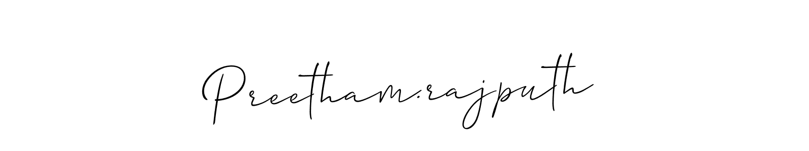 Also we have Preetham.rajputh name is the best signature style. Create professional handwritten signature collection using Allison_Script autograph style. Preetham.rajputh signature style 2 images and pictures png