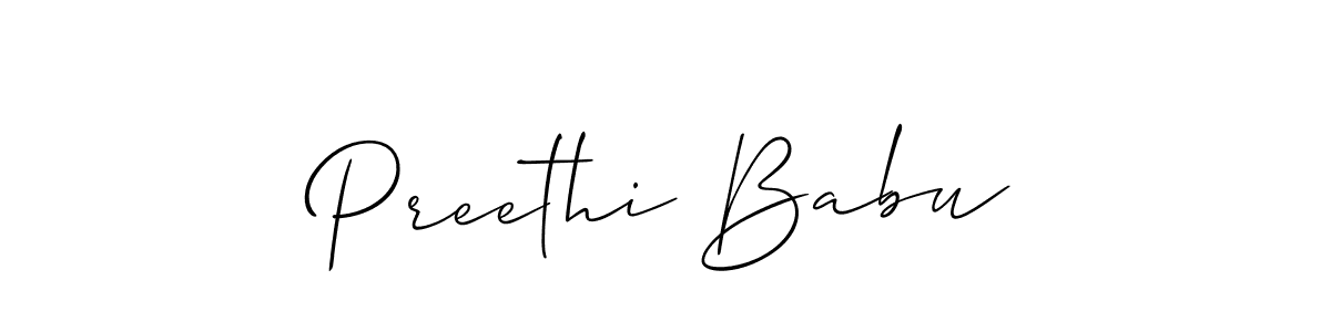 Best and Professional Signature Style for Preethi Babu. Allison_Script Best Signature Style Collection. Preethi Babu signature style 2 images and pictures png