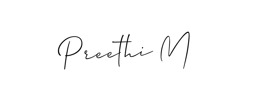 Similarly Allison_Script is the best handwritten signature design. Signature creator online .You can use it as an online autograph creator for name Preethi M. Preethi M signature style 2 images and pictures png