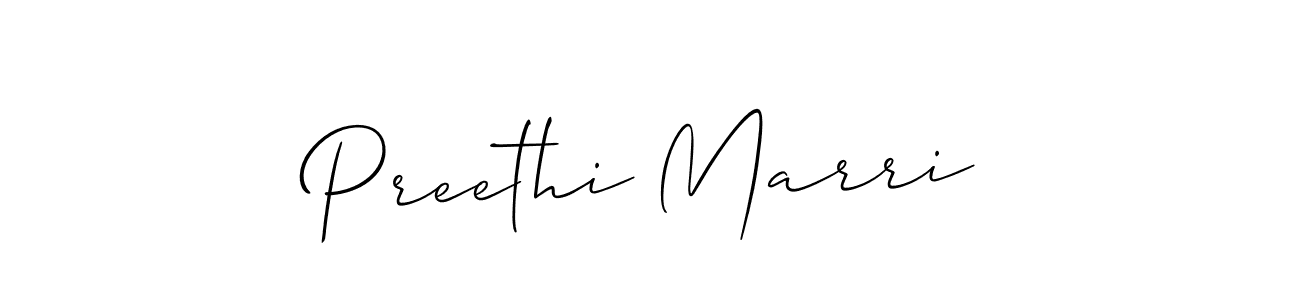 How to make Preethi Marri signature? Allison_Script is a professional autograph style. Create handwritten signature for Preethi Marri name. Preethi Marri signature style 2 images and pictures png