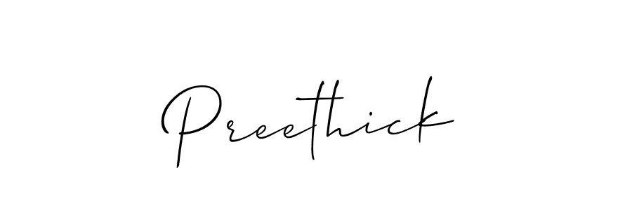 Make a short Preethick signature style. Manage your documents anywhere anytime using Allison_Script. Create and add eSignatures, submit forms, share and send files easily. Preethick signature style 2 images and pictures png