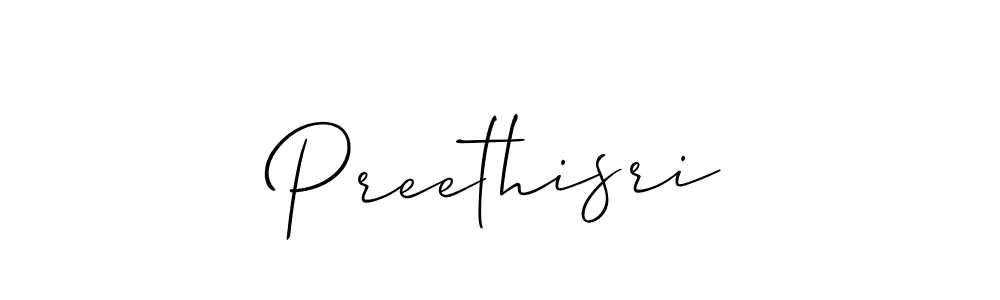 How to make Preethisri name signature. Use Allison_Script style for creating short signs online. This is the latest handwritten sign. Preethisri signature style 2 images and pictures png