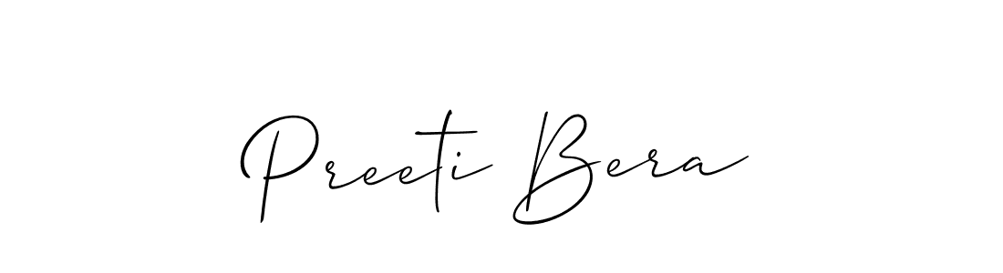 Use a signature maker to create a handwritten signature online. With this signature software, you can design (Allison_Script) your own signature for name Preeti Bera. Preeti Bera signature style 2 images and pictures png
