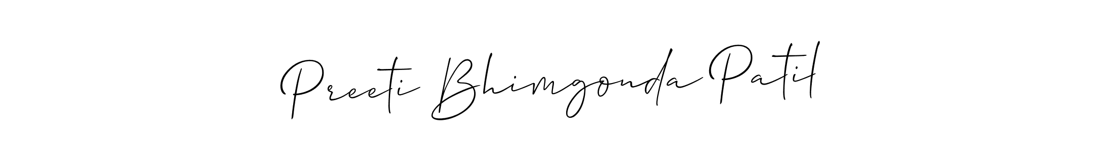 This is the best signature style for the Preeti Bhimgonda Patil name. Also you like these signature font (Allison_Script). Mix name signature. Preeti Bhimgonda Patil signature style 2 images and pictures png