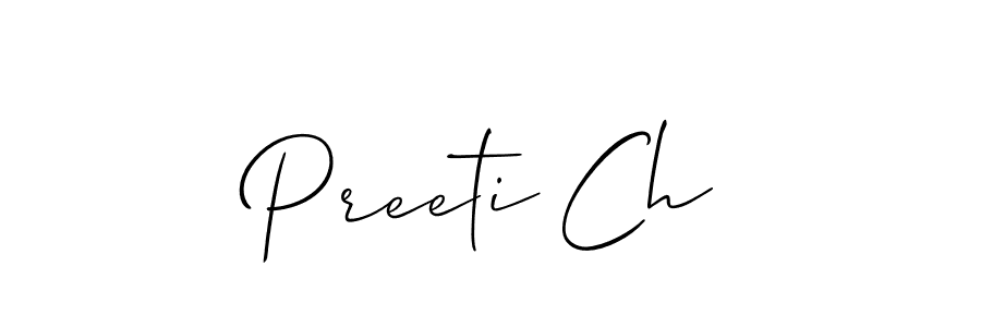 Make a beautiful signature design for name Preeti Ch. Use this online signature maker to create a handwritten signature for free. Preeti Ch signature style 2 images and pictures png