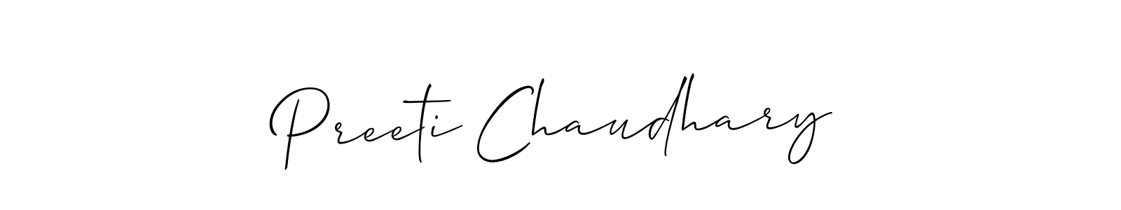 The best way (Allison_Script) to make a short signature is to pick only two or three words in your name. The name Preeti Chaudhary include a total of six letters. For converting this name. Preeti Chaudhary signature style 2 images and pictures png