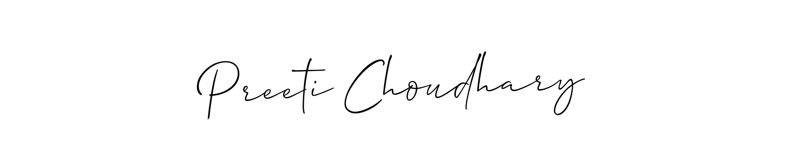 Similarly Allison_Script is the best handwritten signature design. Signature creator online .You can use it as an online autograph creator for name Preeti Choudhary. Preeti Choudhary signature style 2 images and pictures png