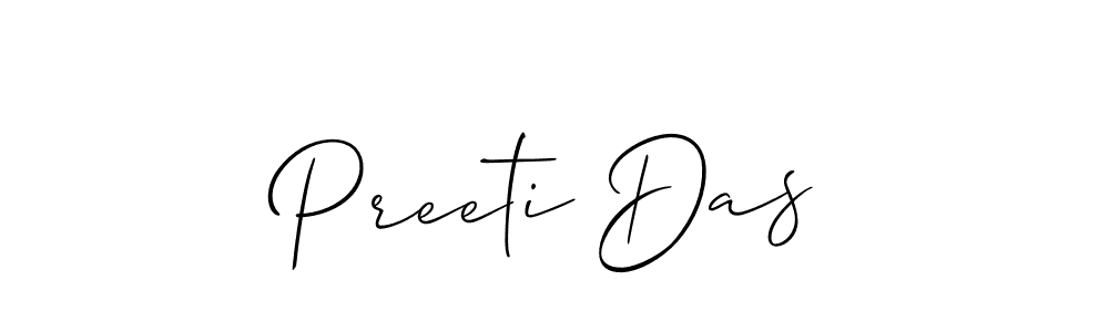 Also we have Preeti Das name is the best signature style. Create professional handwritten signature collection using Allison_Script autograph style. Preeti Das signature style 2 images and pictures png