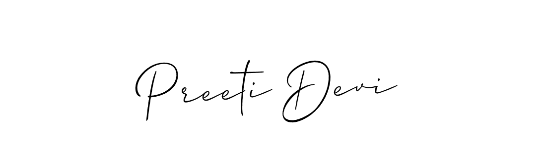 Use a signature maker to create a handwritten signature online. With this signature software, you can design (Allison_Script) your own signature for name Preeti Devi. Preeti Devi signature style 2 images and pictures png