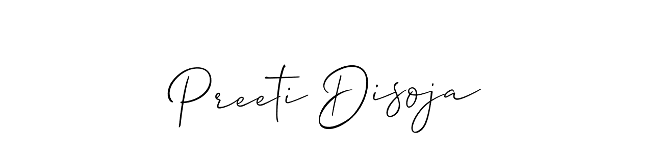 Use a signature maker to create a handwritten signature online. With this signature software, you can design (Allison_Script) your own signature for name Preeti Disoja. Preeti Disoja signature style 2 images and pictures png