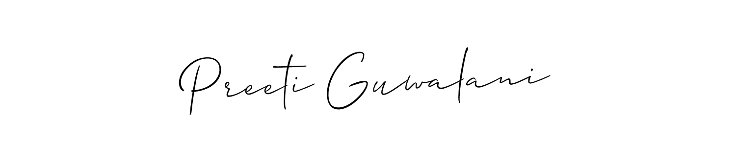 See photos of Preeti Guwalani official signature by Spectra . Check more albums & portfolios. Read reviews & check more about Allison_Script font. Preeti Guwalani signature style 2 images and pictures png