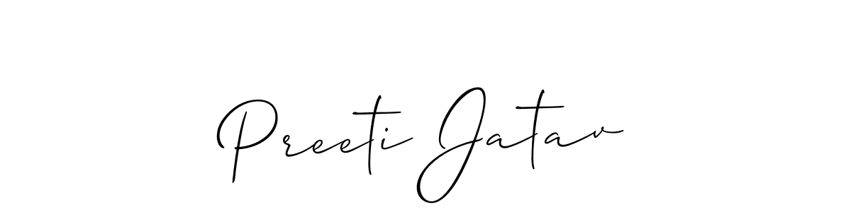 Design your own signature with our free online signature maker. With this signature software, you can create a handwritten (Allison_Script) signature for name Preeti Jatav. Preeti Jatav signature style 2 images and pictures png