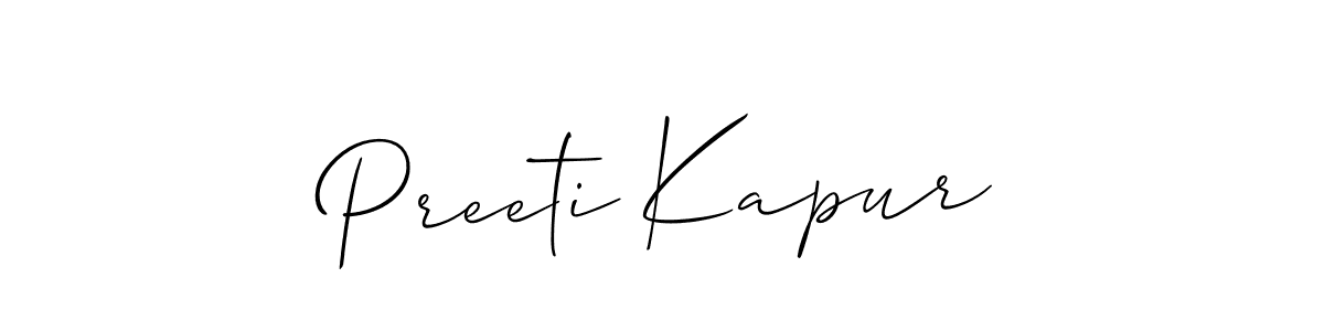 if you are searching for the best signature style for your name Preeti Kapur. so please give up your signature search. here we have designed multiple signature styles  using Allison_Script. Preeti Kapur signature style 2 images and pictures png
