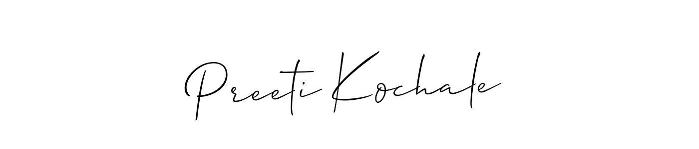 Design your own signature with our free online signature maker. With this signature software, you can create a handwritten (Allison_Script) signature for name Preeti Kochale. Preeti Kochale signature style 2 images and pictures png