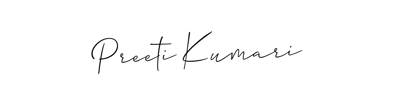 Similarly Allison_Script is the best handwritten signature design. Signature creator online .You can use it as an online autograph creator for name Preeti Kumari. Preeti Kumari signature style 2 images and pictures png
