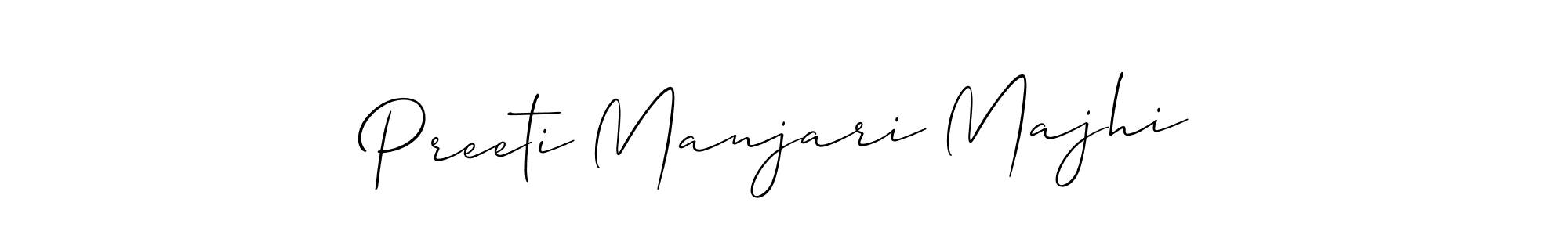 Create a beautiful signature design for name Preeti Manjari Majhi. With this signature (Allison_Script) fonts, you can make a handwritten signature for free. Preeti Manjari Majhi signature style 2 images and pictures png