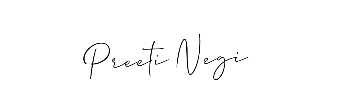 Also we have Preeti Negi name is the best signature style. Create professional handwritten signature collection using Allison_Script autograph style. Preeti Negi signature style 2 images and pictures png