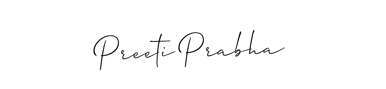 How to make Preeti Prabha name signature. Use Allison_Script style for creating short signs online. This is the latest handwritten sign. Preeti Prabha signature style 2 images and pictures png