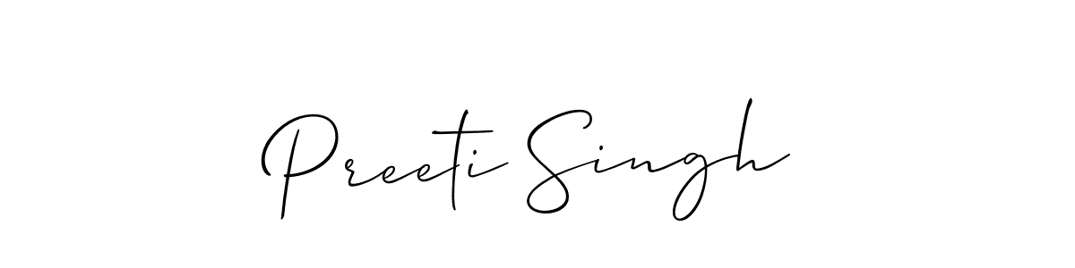 How to make Preeti Singh name signature. Use Allison_Script style for creating short signs online. This is the latest handwritten sign. Preeti Singh signature style 2 images and pictures png