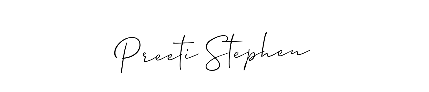 Best and Professional Signature Style for Preeti Stephen. Allison_Script Best Signature Style Collection. Preeti Stephen signature style 2 images and pictures png