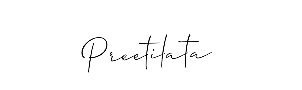 Make a beautiful signature design for name Preetilata. With this signature (Allison_Script) style, you can create a handwritten signature for free. Preetilata signature style 2 images and pictures png