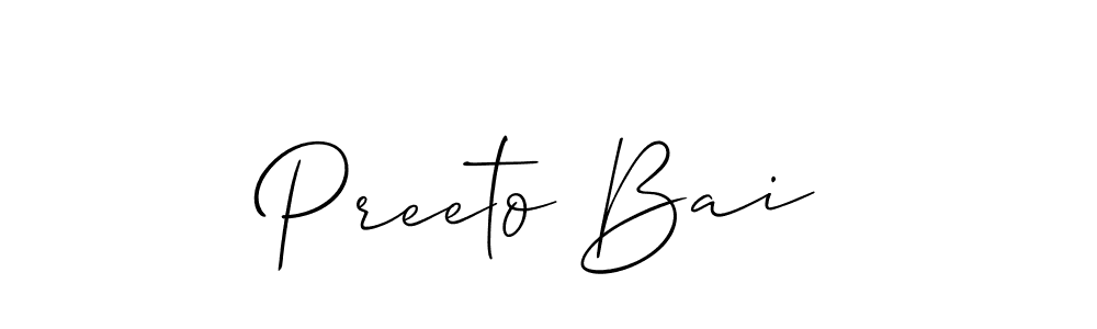 Make a beautiful signature design for name Preeto Bai. Use this online signature maker to create a handwritten signature for free. Preeto Bai signature style 2 images and pictures png