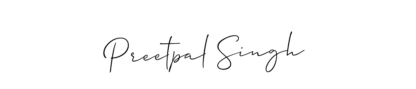 This is the best signature style for the Preetpal Singh name. Also you like these signature font (Allison_Script). Mix name signature. Preetpal Singh signature style 2 images and pictures png