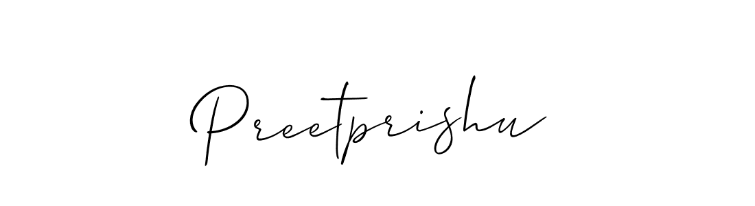 Also we have Preetprishu name is the best signature style. Create professional handwritten signature collection using Allison_Script autograph style. Preetprishu signature style 2 images and pictures png