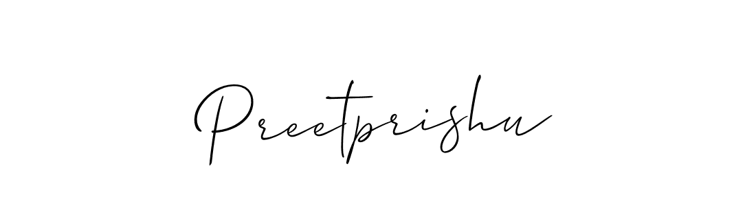 Also we have Preetprishu name is the best signature style. Create professional handwritten signature collection using Allison_Script autograph style. Preetprishu signature style 2 images and pictures png