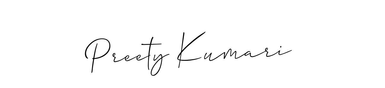 You should practise on your own different ways (Allison_Script) to write your name (Preety Kumari) in signature. don't let someone else do it for you. Preety Kumari signature style 2 images and pictures png