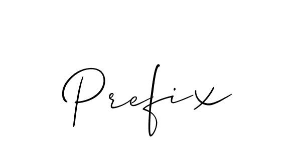 How to make Prefix signature? Allison_Script is a professional autograph style. Create handwritten signature for Prefix name. Prefix signature style 2 images and pictures png