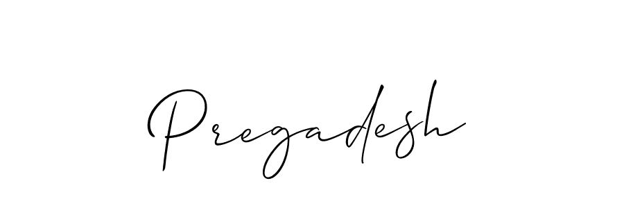 Use a signature maker to create a handwritten signature online. With this signature software, you can design (Allison_Script) your own signature for name Pregadesh. Pregadesh signature style 2 images and pictures png