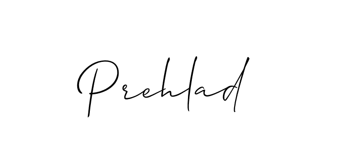 Use a signature maker to create a handwritten signature online. With this signature software, you can design (Allison_Script) your own signature for name Prehlad. Prehlad signature style 2 images and pictures png