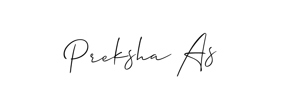 Once you've used our free online signature maker to create your best signature Allison_Script style, it's time to enjoy all of the benefits that Preksha As name signing documents. Preksha As signature style 2 images and pictures png