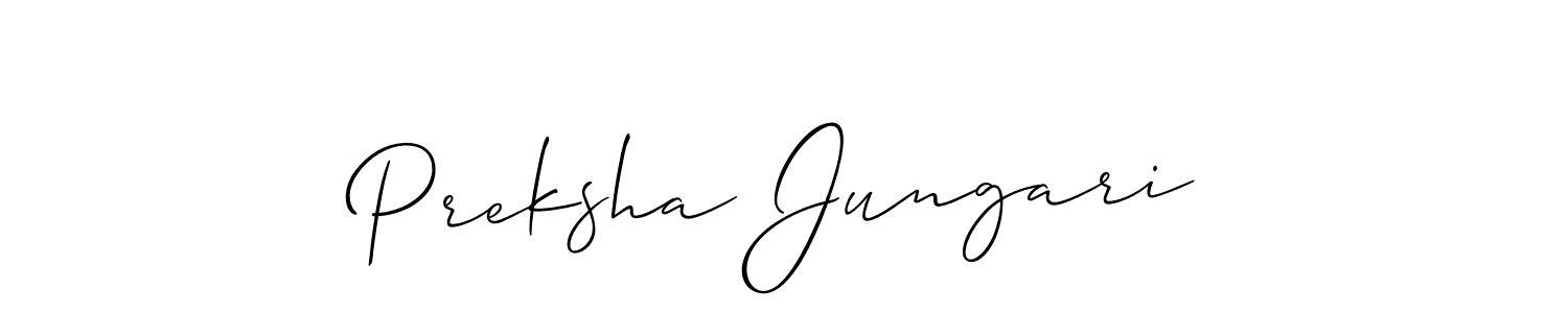 Here are the top 10 professional signature styles for the name Preksha Jungari. These are the best autograph styles you can use for your name. Preksha Jungari signature style 2 images and pictures png