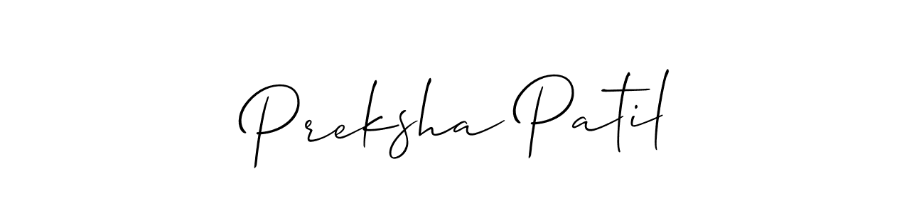 Make a short Preksha Patil signature style. Manage your documents anywhere anytime using Allison_Script. Create and add eSignatures, submit forms, share and send files easily. Preksha Patil signature style 2 images and pictures png