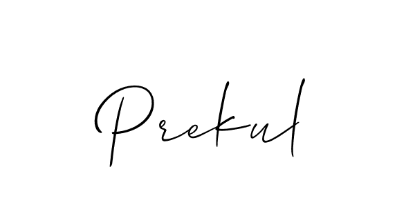 How to Draw Prekul signature style? Allison_Script is a latest design signature styles for name Prekul. Prekul signature style 2 images and pictures png