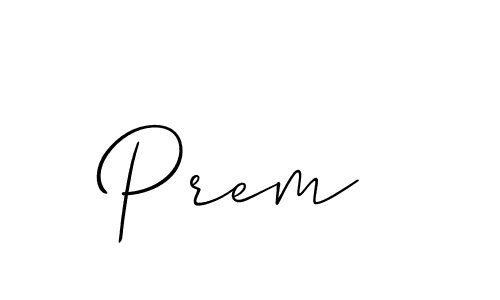 The best way (Allison_Script) to make a short signature is to pick only two or three words in your name. The name Prem  include a total of six letters. For converting this name. Prem  signature style 2 images and pictures png