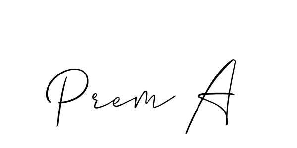 How to Draw Prem A signature style? Allison_Script is a latest design signature styles for name Prem A. Prem A signature style 2 images and pictures png