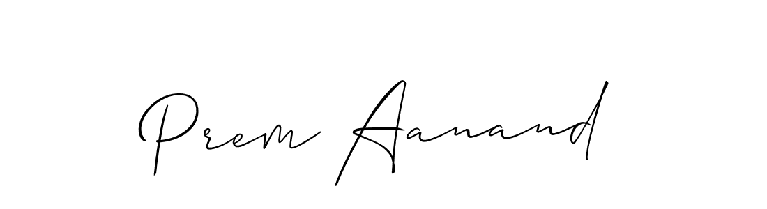 Also You can easily find your signature by using the search form. We will create Prem Aanand name handwritten signature images for you free of cost using Allison_Script sign style. Prem Aanand signature style 2 images and pictures png