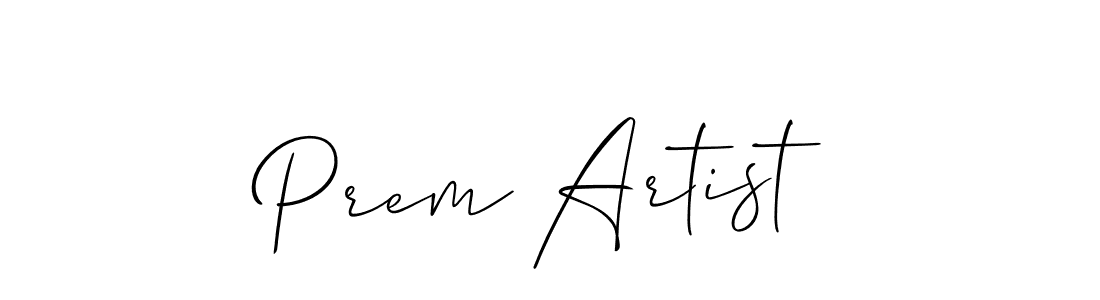 Use a signature maker to create a handwritten signature online. With this signature software, you can design (Allison_Script) your own signature for name Prem Artist. Prem Artist signature style 2 images and pictures png