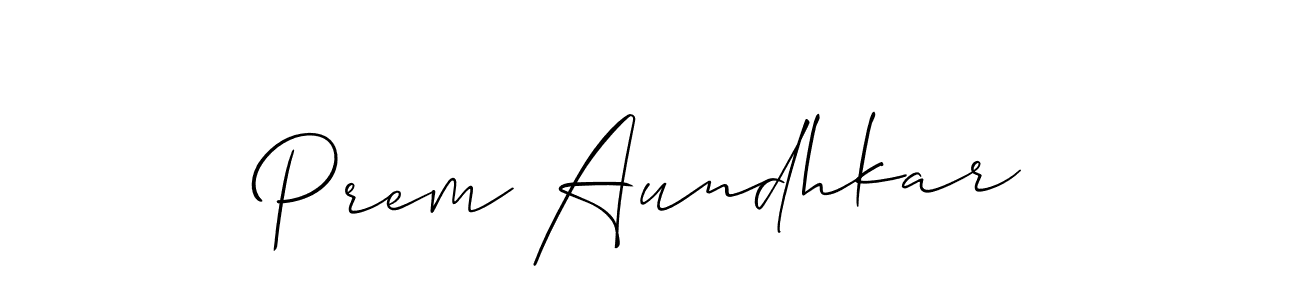 Best and Professional Signature Style for Prem Aundhkar. Allison_Script Best Signature Style Collection. Prem Aundhkar signature style 2 images and pictures png