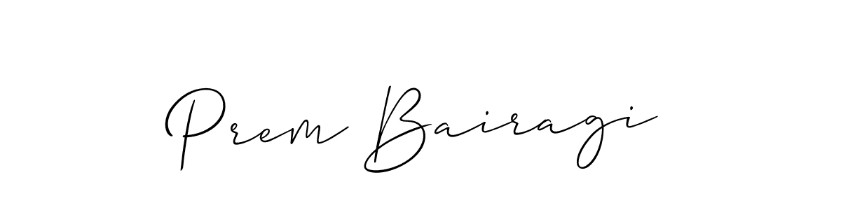 Design your own signature with our free online signature maker. With this signature software, you can create a handwritten (Allison_Script) signature for name Prem Bairagi. Prem Bairagi signature style 2 images and pictures png