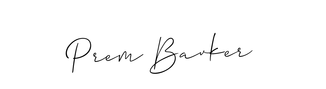 Use a signature maker to create a handwritten signature online. With this signature software, you can design (Allison_Script) your own signature for name Prem Bavker. Prem Bavker signature style 2 images and pictures png