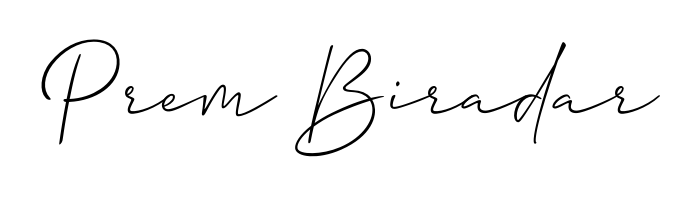 The best way (Allison_Script) to make a short signature is to pick only two or three words in your name. For converting this name Prem Biradar. Prem Biradar signature style 2 images and pictures png
