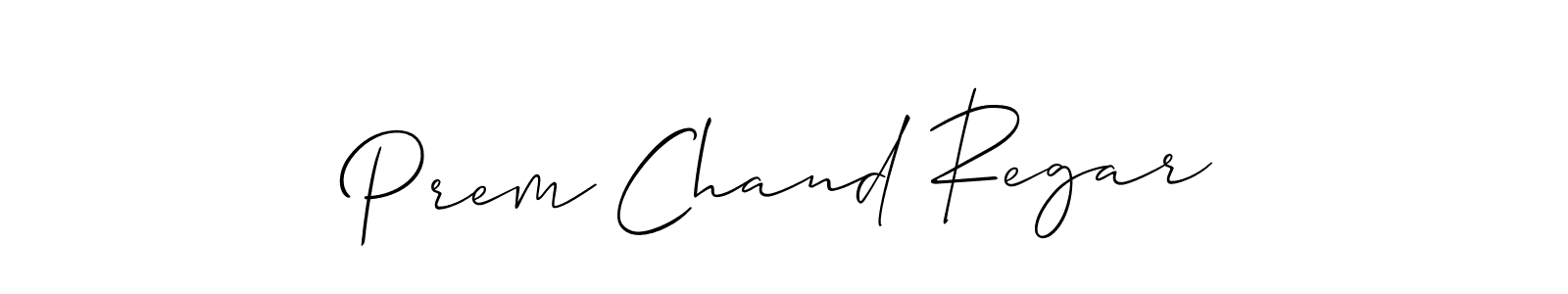 How to make Prem Chand Regar signature? Allison_Script is a professional autograph style. Create handwritten signature for Prem Chand Regar name. Prem Chand Regar signature style 2 images and pictures png