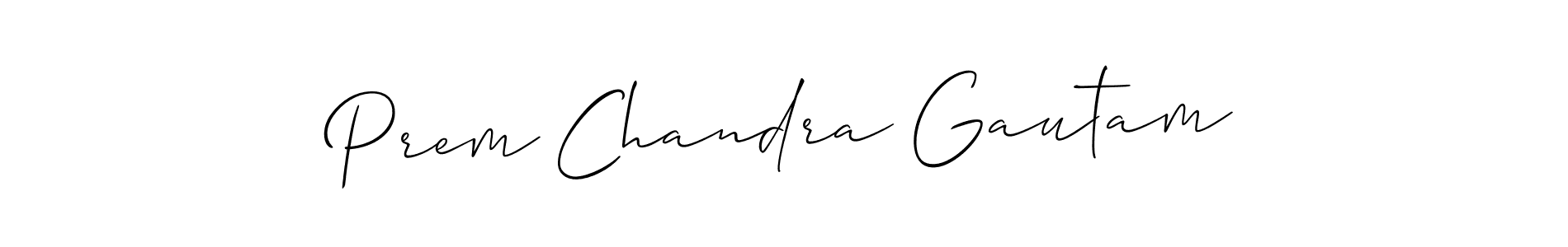 Prem Chandra Gautam stylish signature style. Best Handwritten Sign (Allison_Script) for my name. Handwritten Signature Collection Ideas for my name Prem Chandra Gautam. Prem Chandra Gautam signature style 2 images and pictures png