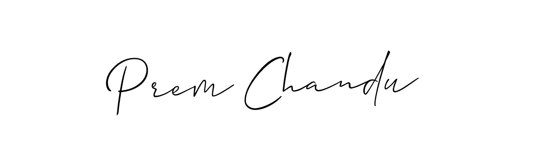 How to make Prem Chandu signature? Allison_Script is a professional autograph style. Create handwritten signature for Prem Chandu name. Prem Chandu signature style 2 images and pictures png